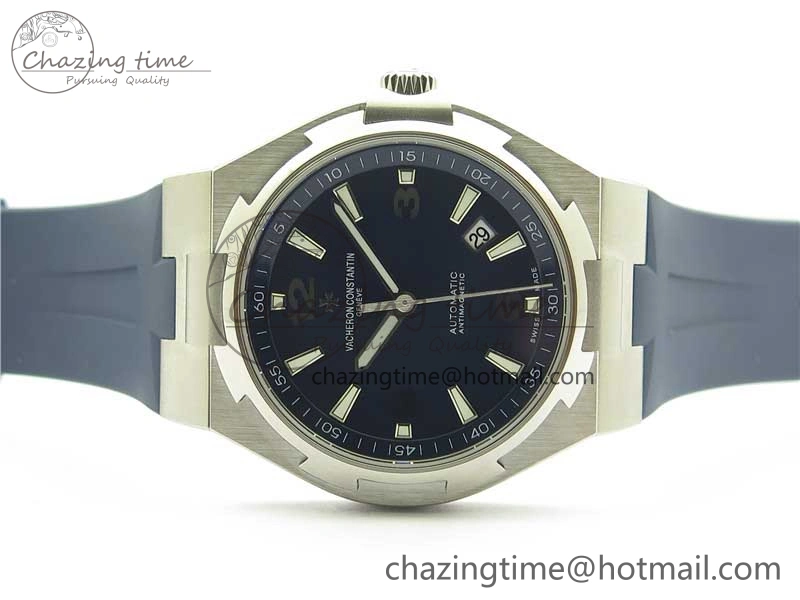 Timeless Overseas SS MKS 1:1 Best Edition Blue Dial on Blue Rubber Strap MIYOTA 9922