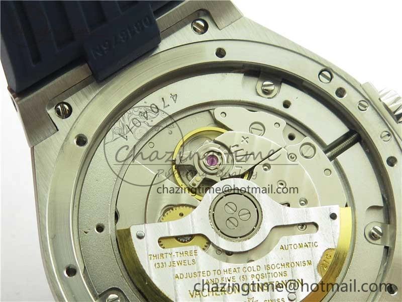Timeless Overseas SS MKS 1:1 Best Edition Blue Dial on Blue Rubber Strap MIYOTA 9922