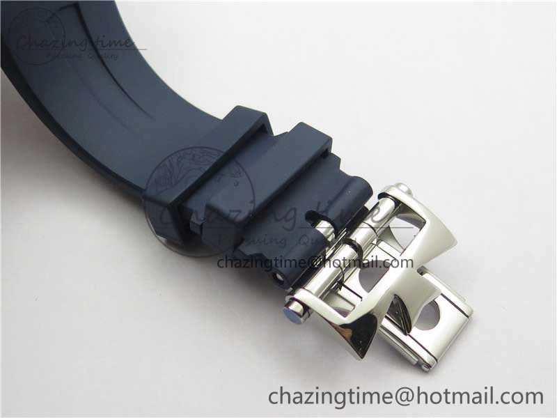 Timeless Overseas SS MKS 1:1 Best Edition Blue Dial on Blue Rubber Strap MIYOTA 9922
