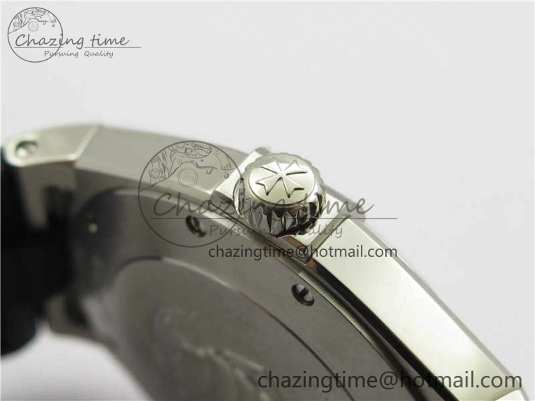Overseas SS MKS 1:1 Best Edition White Dial on Black Rubber Strap MIYOTA WrinkleFree 9924
