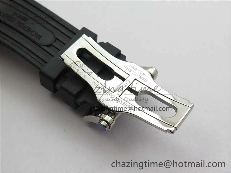 Overseas SS MKS 1:1 Best Edition White Dial on Black Rubber Strap MIYOTA WrinkleFree 9924