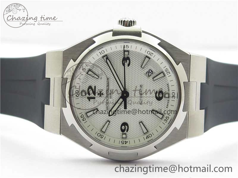 Overseas SS MKS 1:1 Best Edition White Dial on Black Rubber Strap MIYOTA WrinkleFree 9924