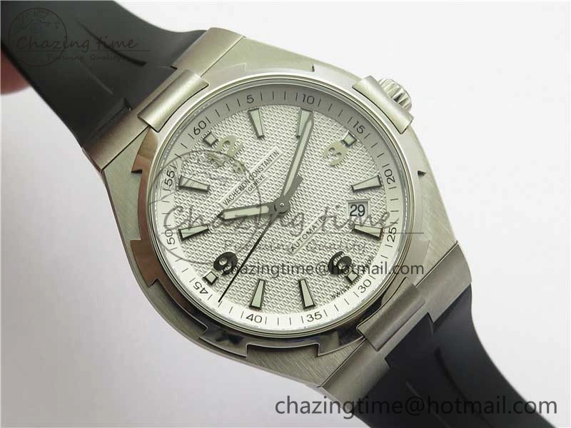 Overseas SS MKS 1:1 Best Edition White Dial on Black Rubber Strap MIYOTA WrinkleFree 9924