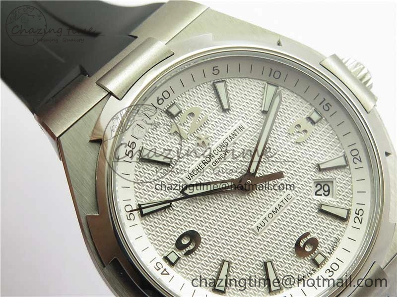 Overseas SS MKS 1:1 Best Edition White Dial on Black Rubber Strap MIYOTA WrinkleFree 9924