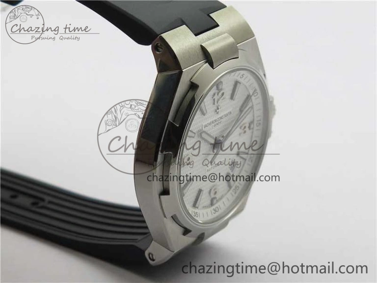 Overseas SS MKS 1:1 Best Edition White Dial on Black Rubber Strap MIYOTA WrinkleFree 9924