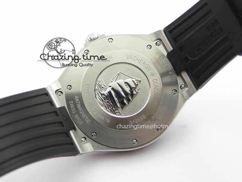 Overseas SS RG JJF 1:1 Best Edition Black Dial On Rubber Strap MIYOTA FlexibleFit 9982