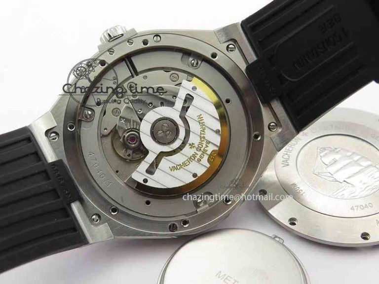 Overseas SS RG JJF 1:1 Best Edition Black Dial On Rubber Strap MIYOTA FlexibleFit 9982