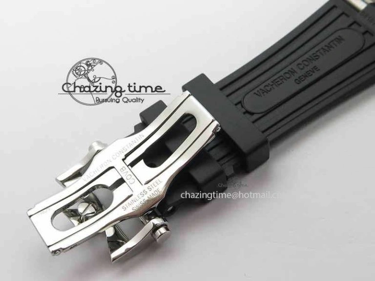 Overseas SS RG JJF 1:1 Best Edition Black Dial On Rubber Strap MIYOTA FlexibleFit 9982