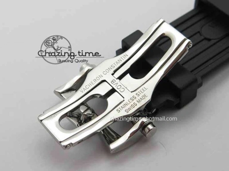 Overseas SS RG JJF 1:1 Best Edition Black Dial On Rubber Strap MIYOTA FlexibleFit 9982