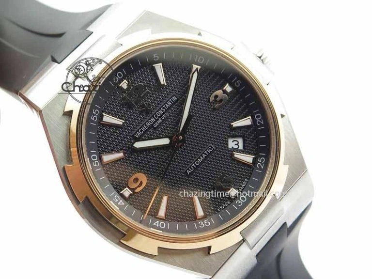 Overseas SS RG JJF 1:1 Best Edition Black Dial On Rubber Strap MIYOTA FlexibleFit 9982