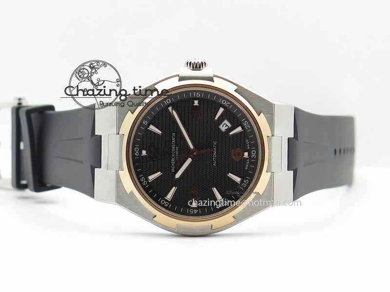 Overseas SS RG JJF 1:1 Best Edition Black Dial On Rubber Strap MIYOTA FlexibleFit 9982