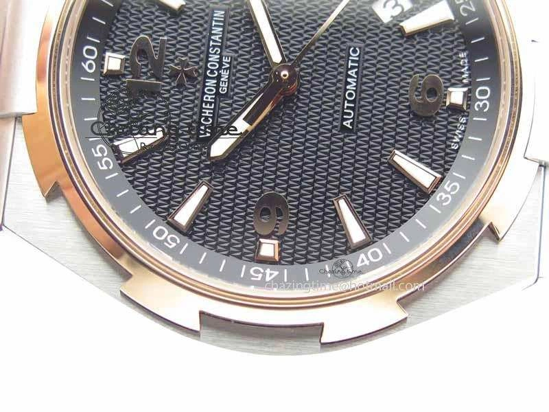Overseas SS RG JJF 1:1 Best Edition Black Dial On Rubber Strap MIYOTA FlexibleFit 9982