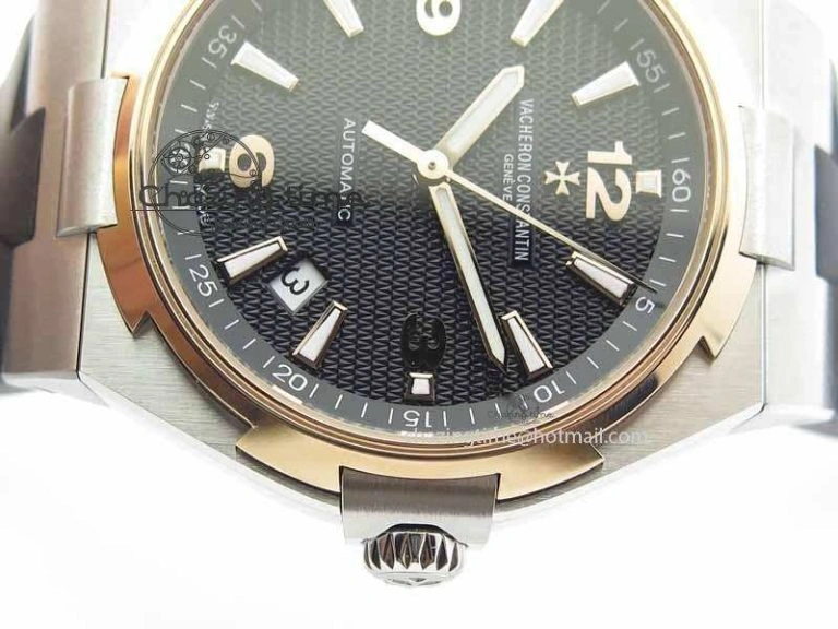 Overseas SS RG JJF 1:1 Best Edition Black Dial On Rubber Strap MIYOTA FlexibleFit 9982