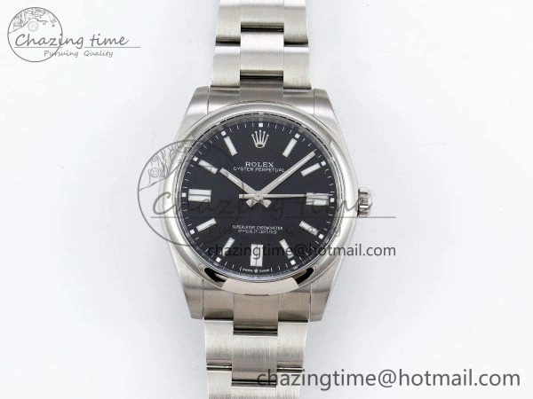 Oyster Perpetual 124300 41mm APF 1:1 Best Edition 904L Steel Black Dial VR Breathable 1415