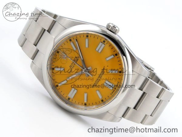 TechFriendly Oyster Perpetual 124300 41mm APF 1:1 Best Edition 904L Steel Yellow Dial VR 1409