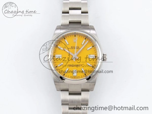 TechFriendly Oyster Perpetual 124300 41mm APF 1:1 Best Edition 904L Steel Yellow Dial VR 1409