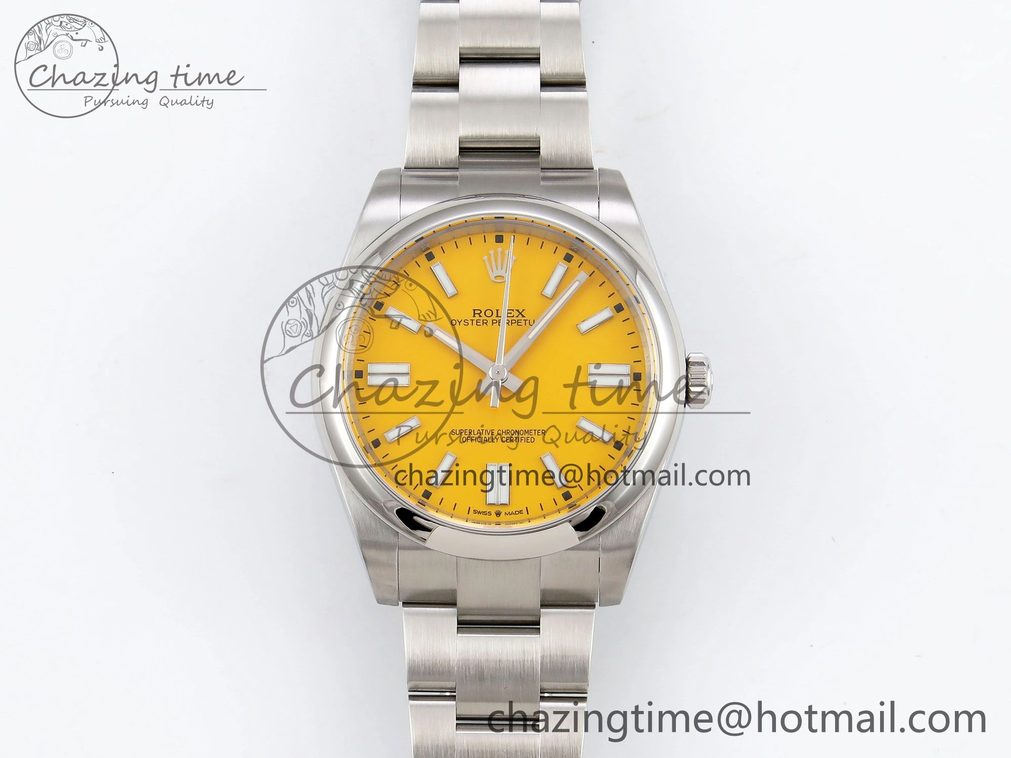 TechFriendly Oyster Perpetual 124300 41mm APF 1:1 Best Edition 904L Steel Yellow Dial VR 1409