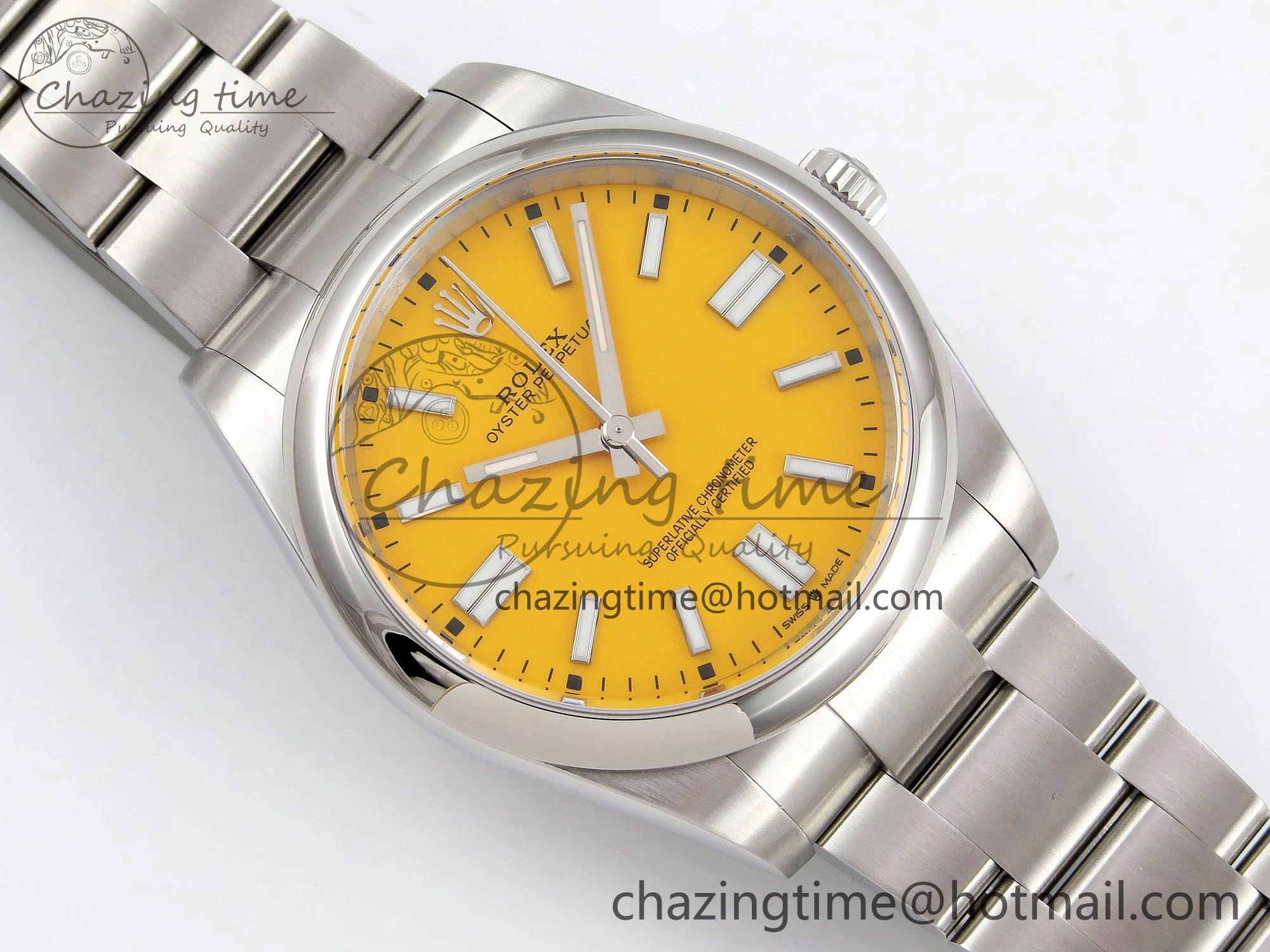 TechFriendly Oyster Perpetual 124300 41mm APF 1:1 Best Edition 904L Steel Yellow Dial VR 1409