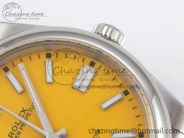 TechFriendly Oyster Perpetual 124300 41mm APF 1:1 Best Edition 904L Steel Yellow Dial VR 1409