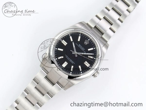 TopPick Oyster Perpetual 124300 41mm DIWF 1:1 Best Edition 904L Steel Black Dial A 1529