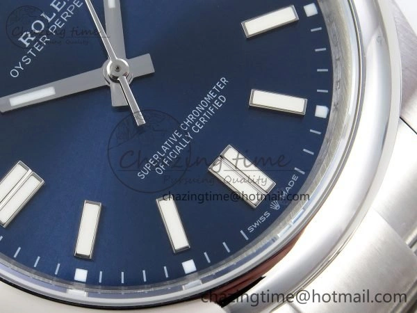 Bright Oyster Perpetual 124300 41mm DIWF 1:1 Best Edition 904L Steel Blue Dial A 1530