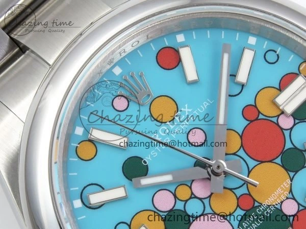 Oyster Perpetual 124300 41mm DIWF 1:1 Best Edition 904L Steel Celebration Dial A Upgraded 1534