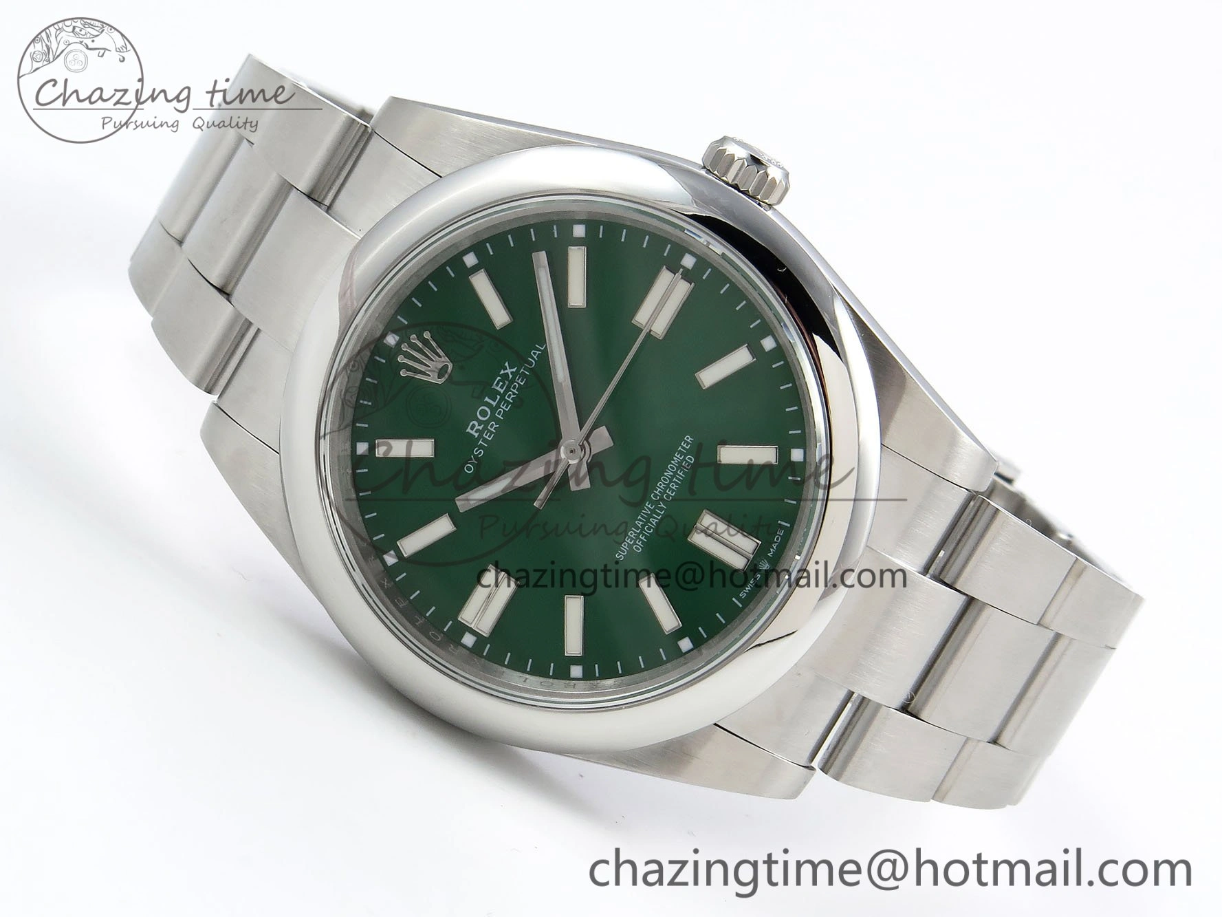 Oyster Perpetual 124300 41mm DIWF 1:1 Best Edition 904L Steel Green Dial A Unique 1532