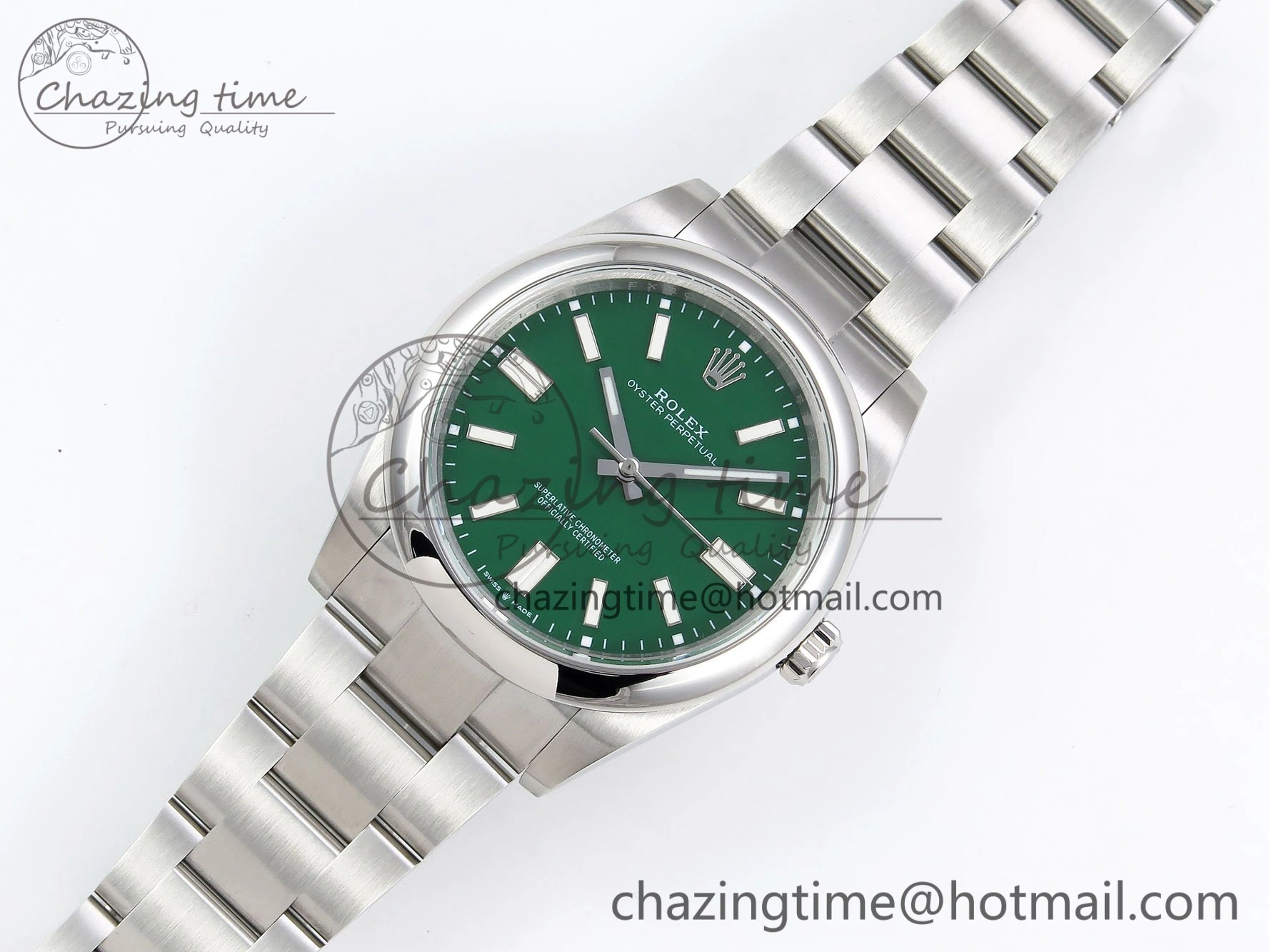 Oyster Perpetual 124300 41mm DIWF 1:1 Best Edition 904L Steel Green Dial A Unique 1532