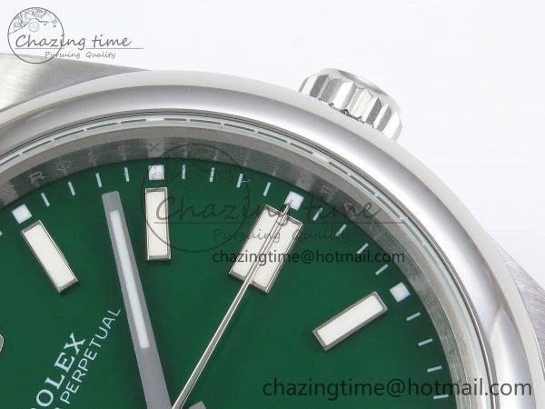 Oyster Perpetual 124300 41mm DIWF 1:1 Best Edition 904L Steel Green Dial A Unique 1532