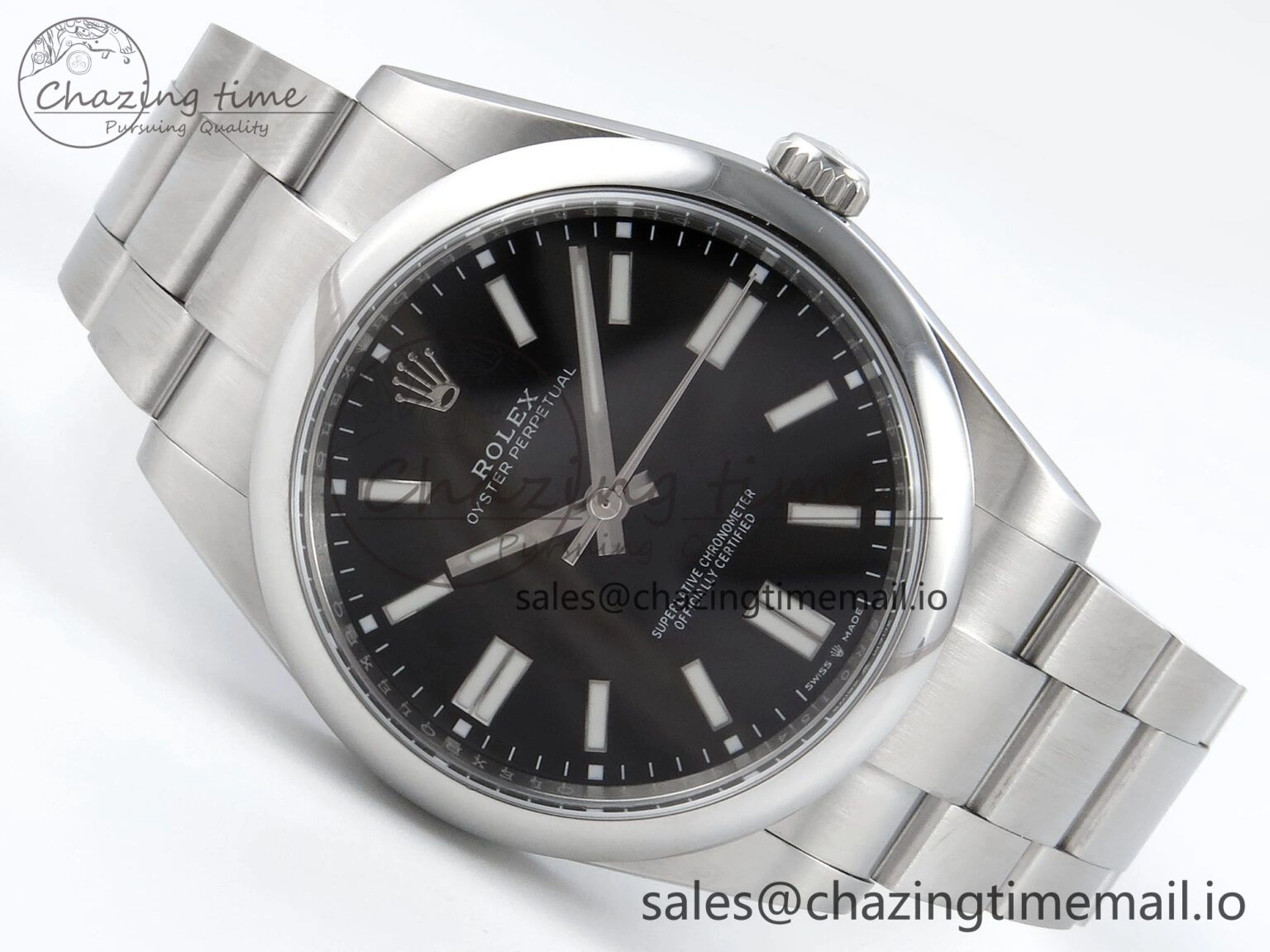 WrinkleFree Oyster Perpetual 124300 41mm EWEF Best Edition 904L Steel Black Dial A 767