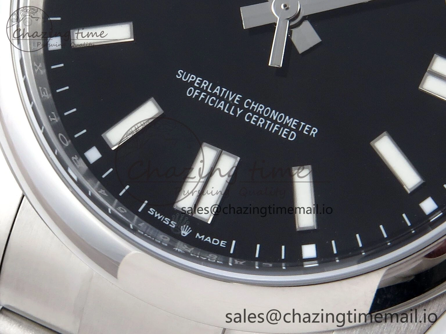 WrinkleFree Oyster Perpetual 124300 41mm EWEF Best Edition 904L Steel Black Dial A 767