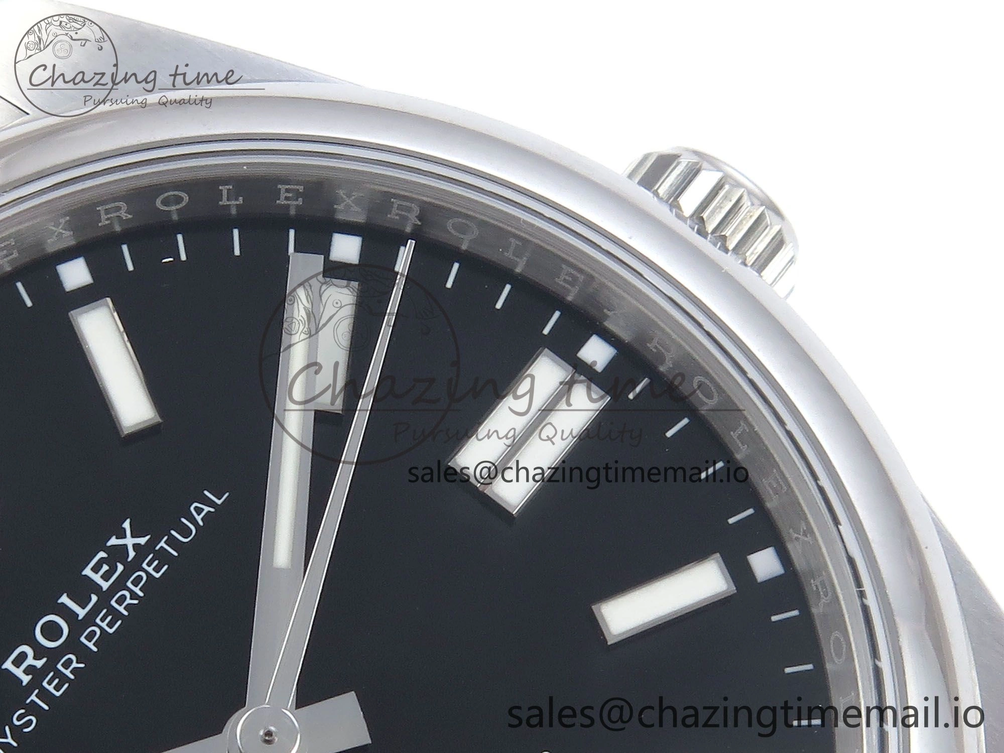 WrinkleFree Oyster Perpetual 124300 41mm EWEF Best Edition 904L Steel Black Dial A 767