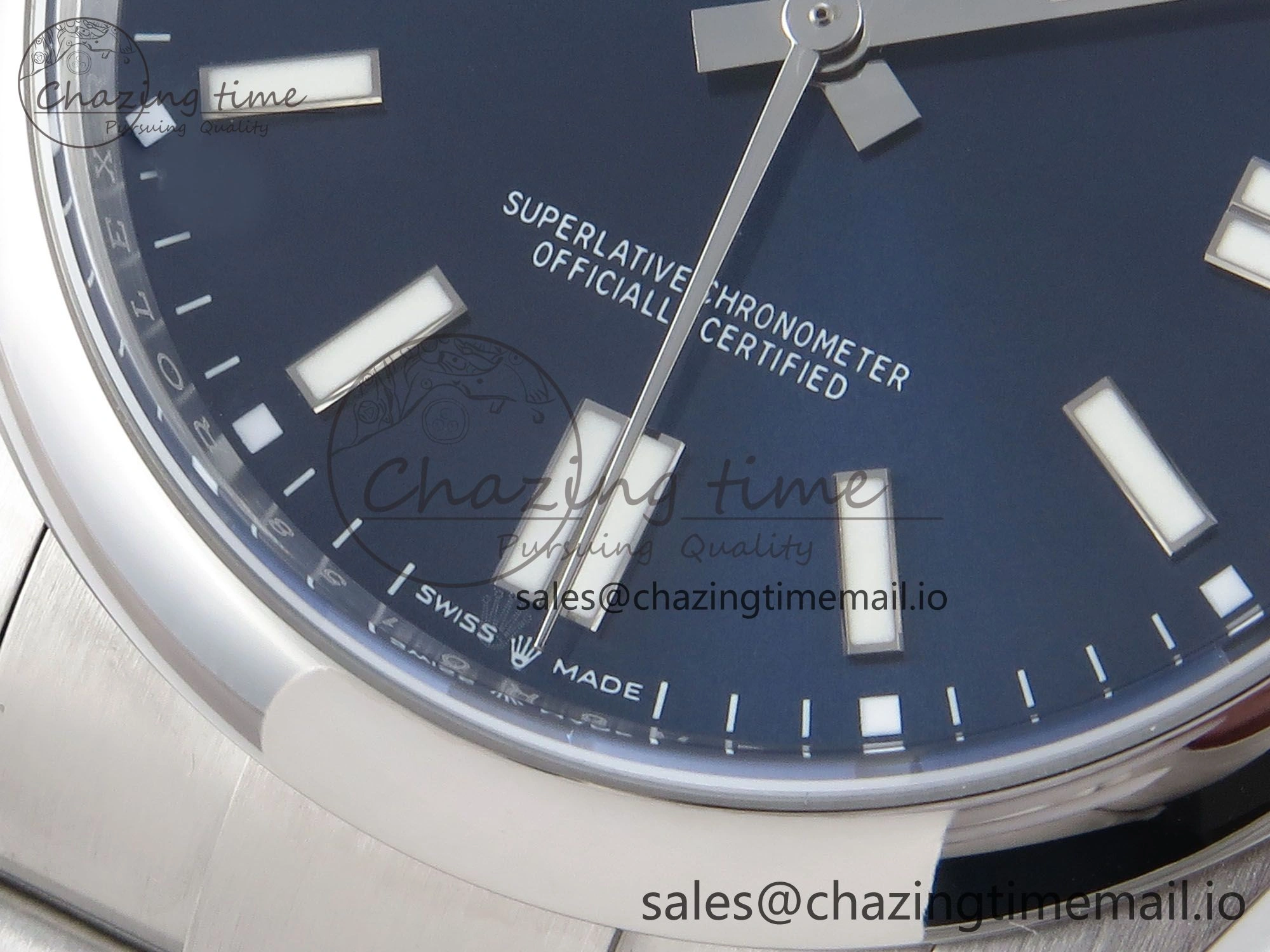 Tailored Oyster Perpetual 124300 41mm EWEF Best Edition 904L Steel Blue Dial A 766