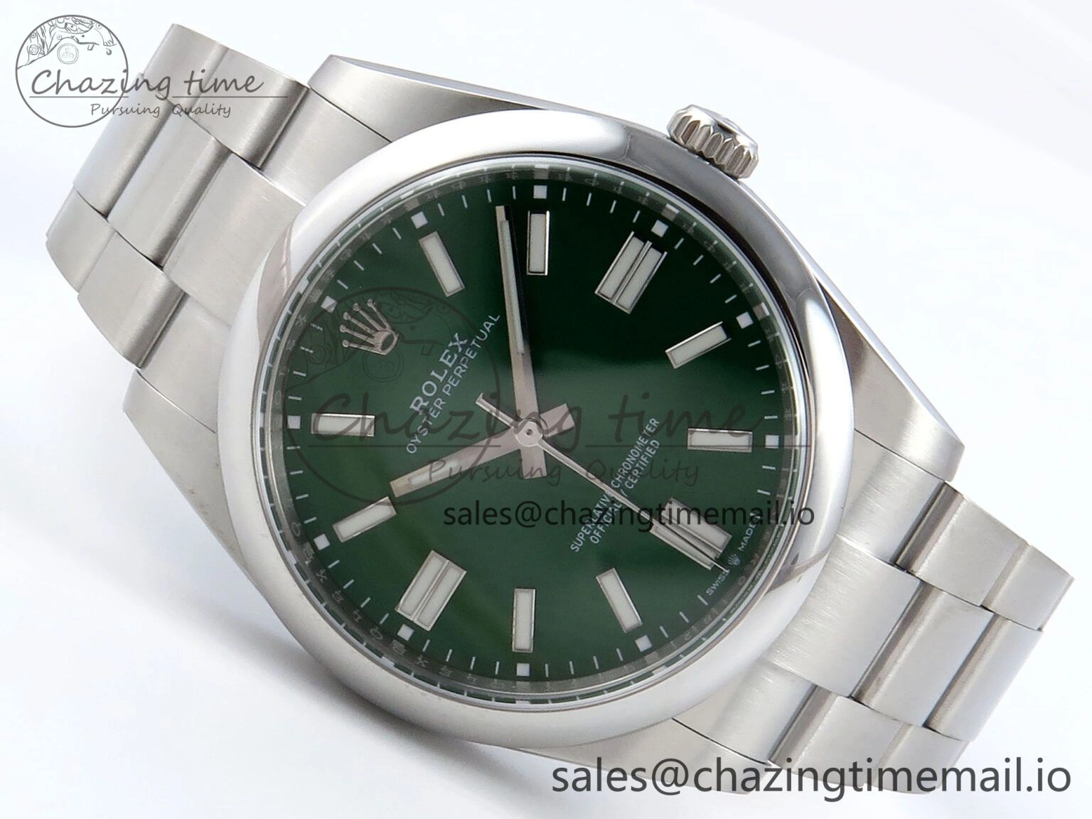 Oyster Perpetual 124300 41mm EWEF Best Edition 904L Steel Green Dial A SportInspired 772