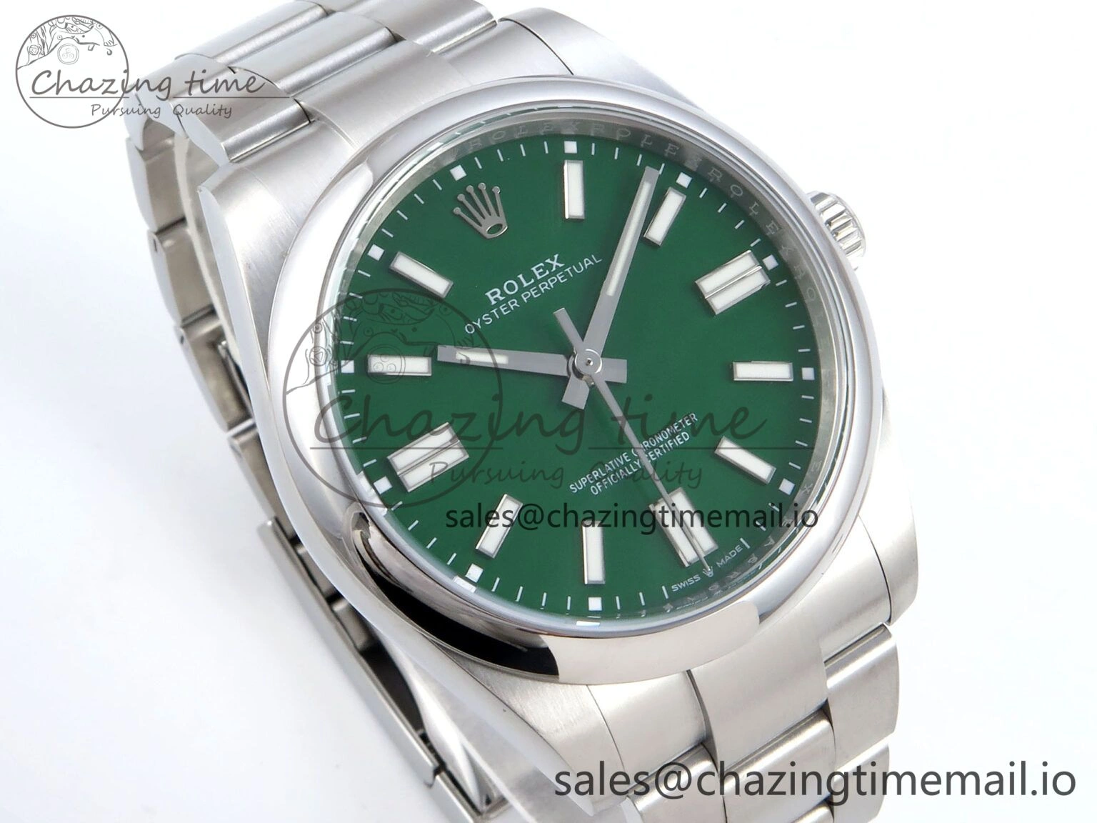 Oyster Perpetual 124300 41mm EWEF Best Edition 904L Steel Green Dial A SportInspired 772