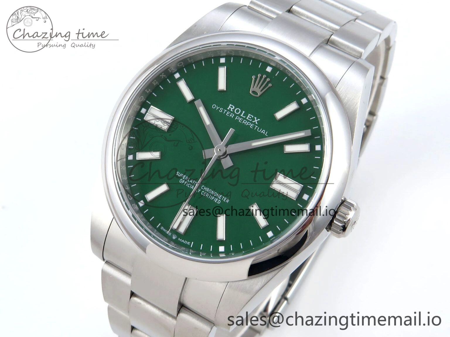 Oyster Perpetual 124300 41mm EWEF Best Edition 904L Steel Green Dial A SportInspired 772