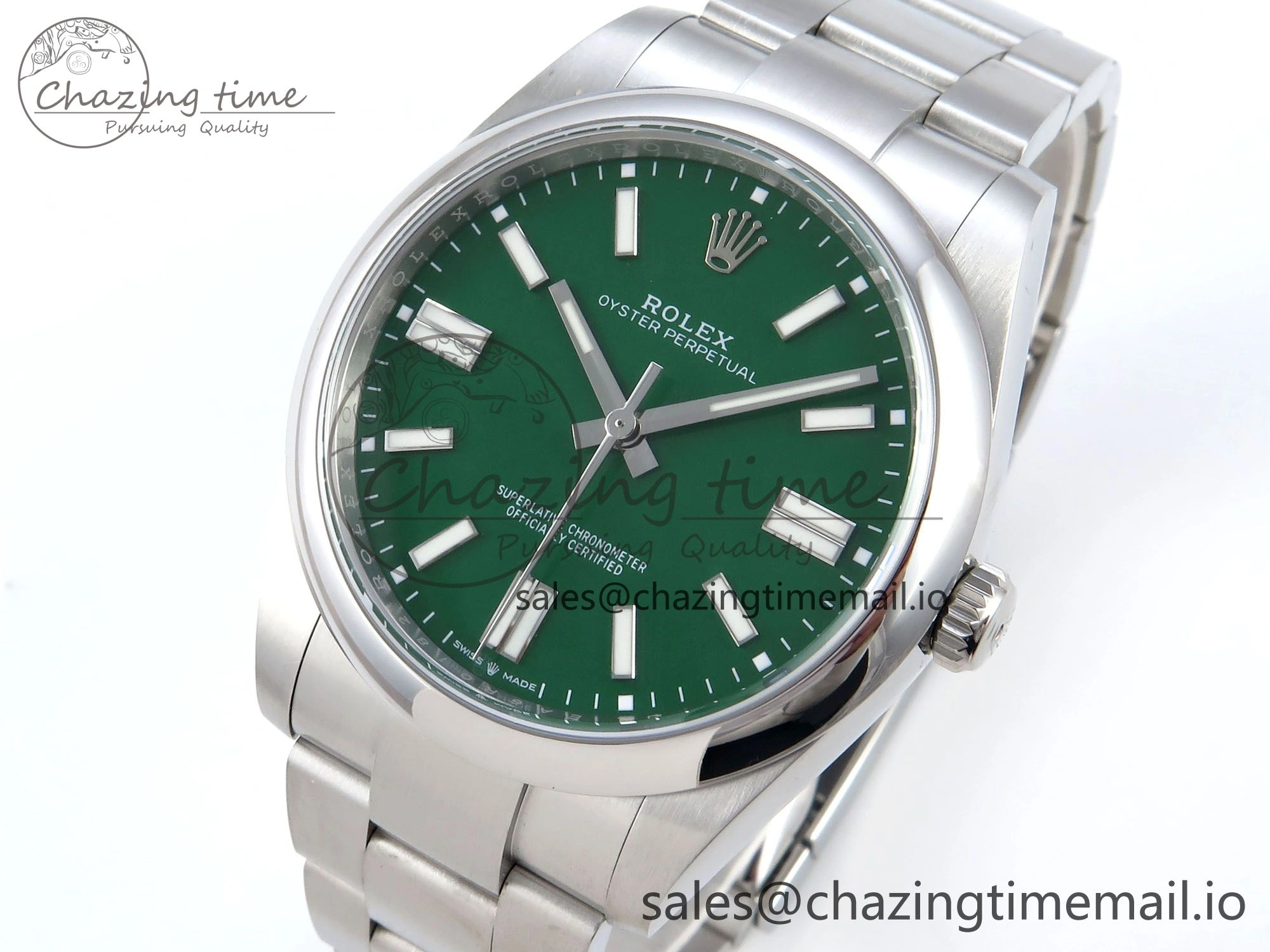 Oyster Perpetual 124300 41mm EWEF Best Edition 904L Steel Green Dial A SportInspired 772