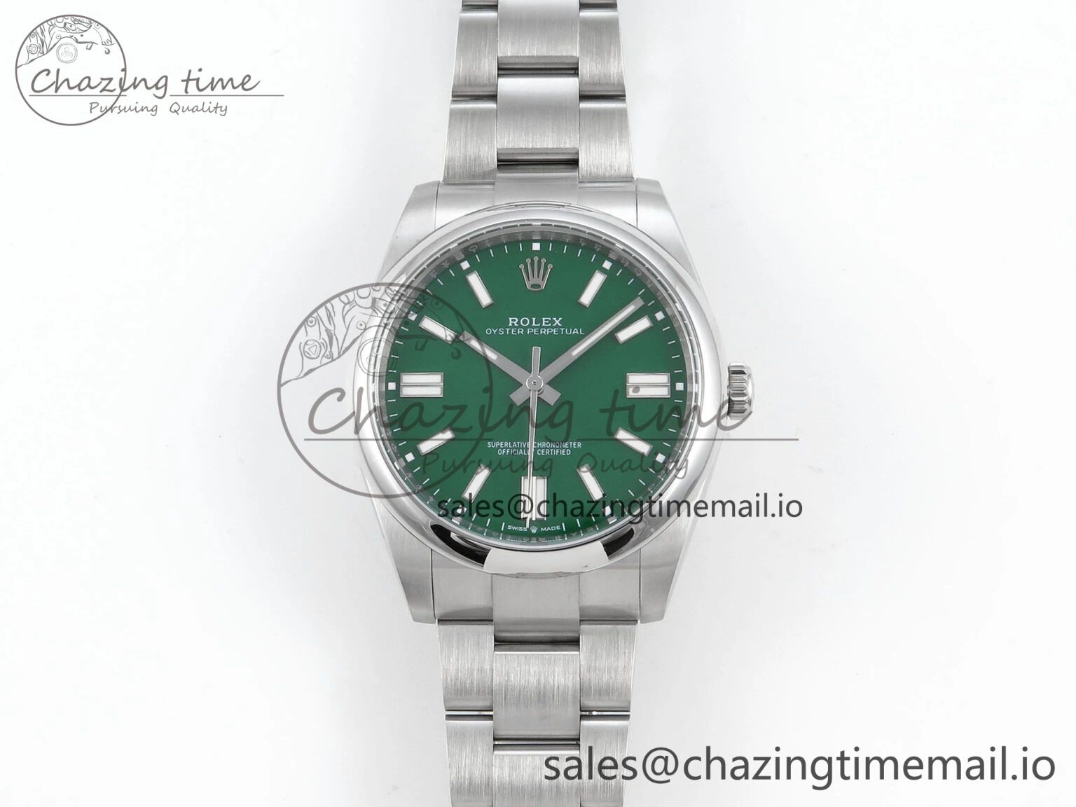 Oyster Perpetual 124300 41mm EWEF Best Edition 904L Steel Green Dial A SportInspired 772