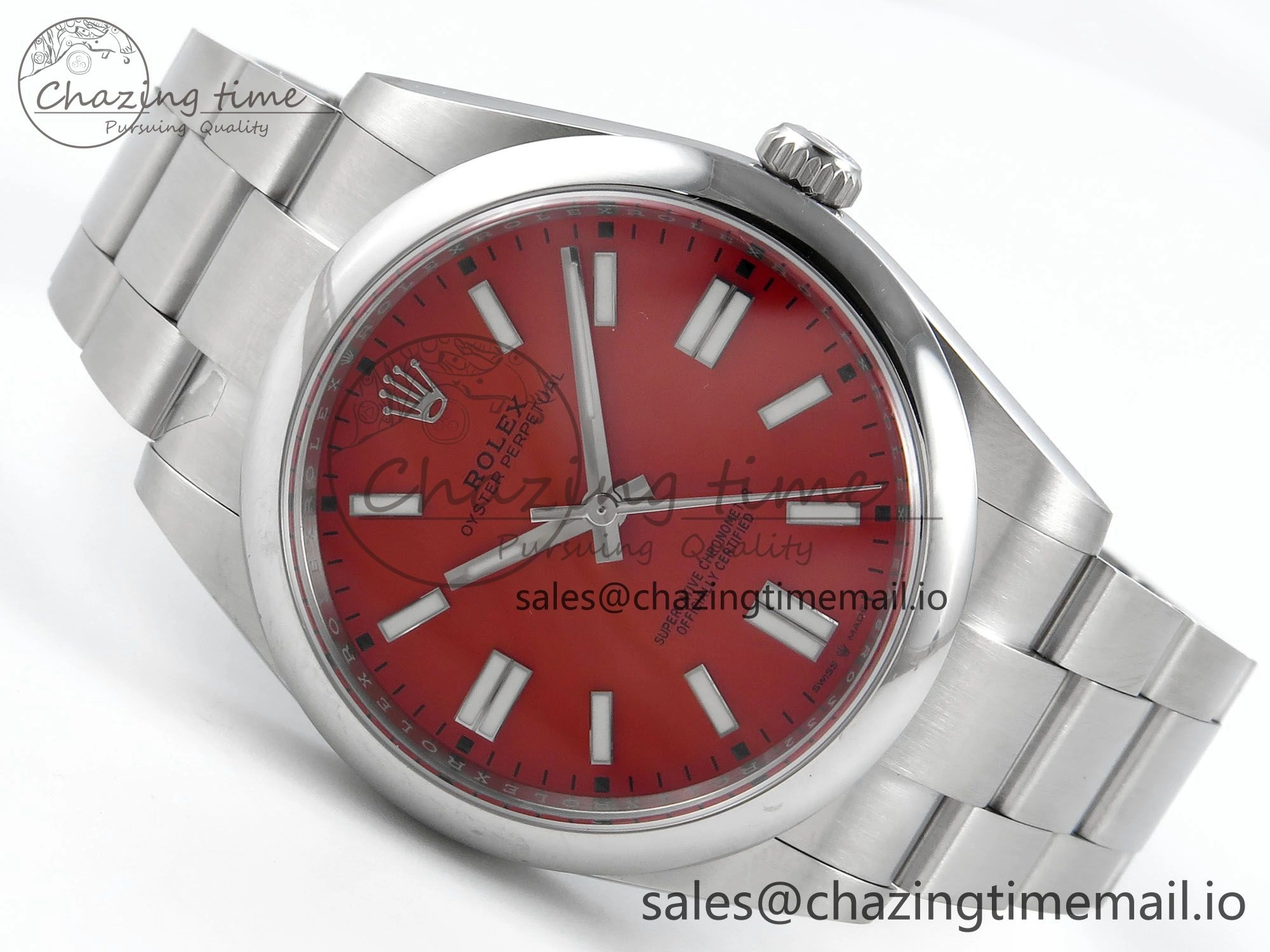 Oyster Perpetual 124300 41mm EWEF Best Edition 904L Steel Red Dial A EasyCare 768
