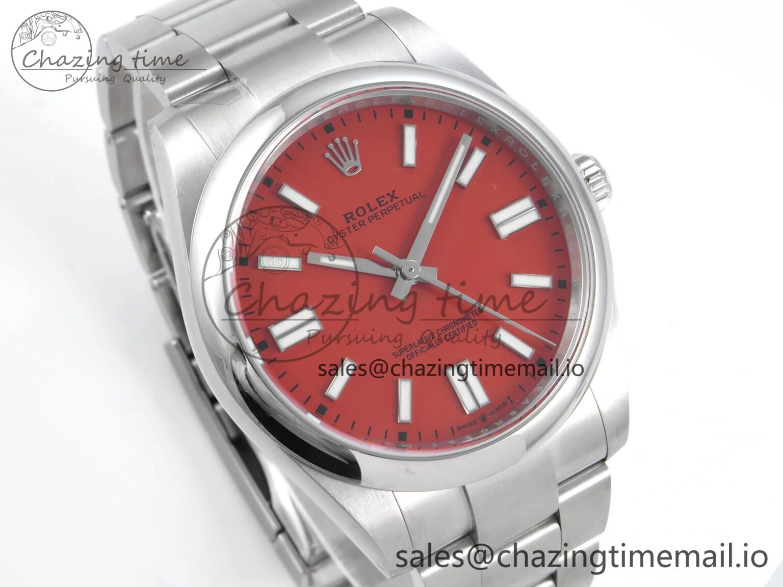 Oyster Perpetual 124300 41mm EWEF Best Edition 904L Steel Red Dial A EasyCare 768