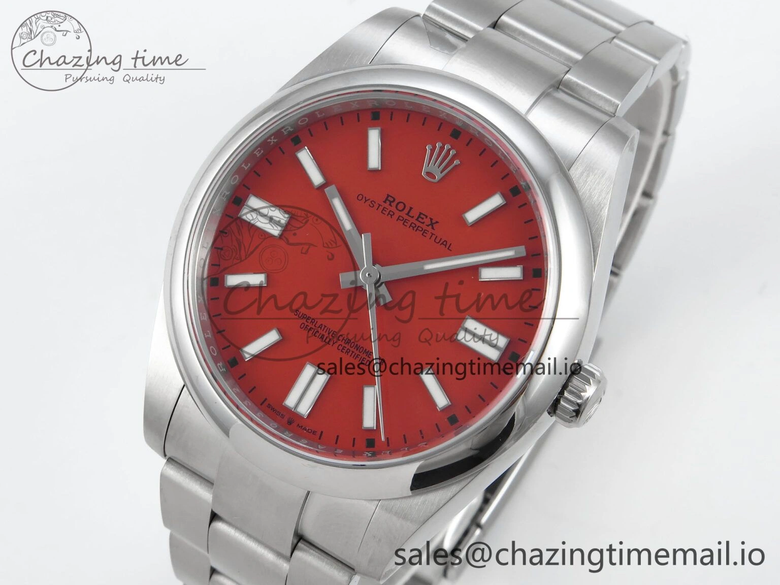 Oyster Perpetual 124300 41mm EWEF Best Edition 904L Steel Red Dial A EasyCare 768