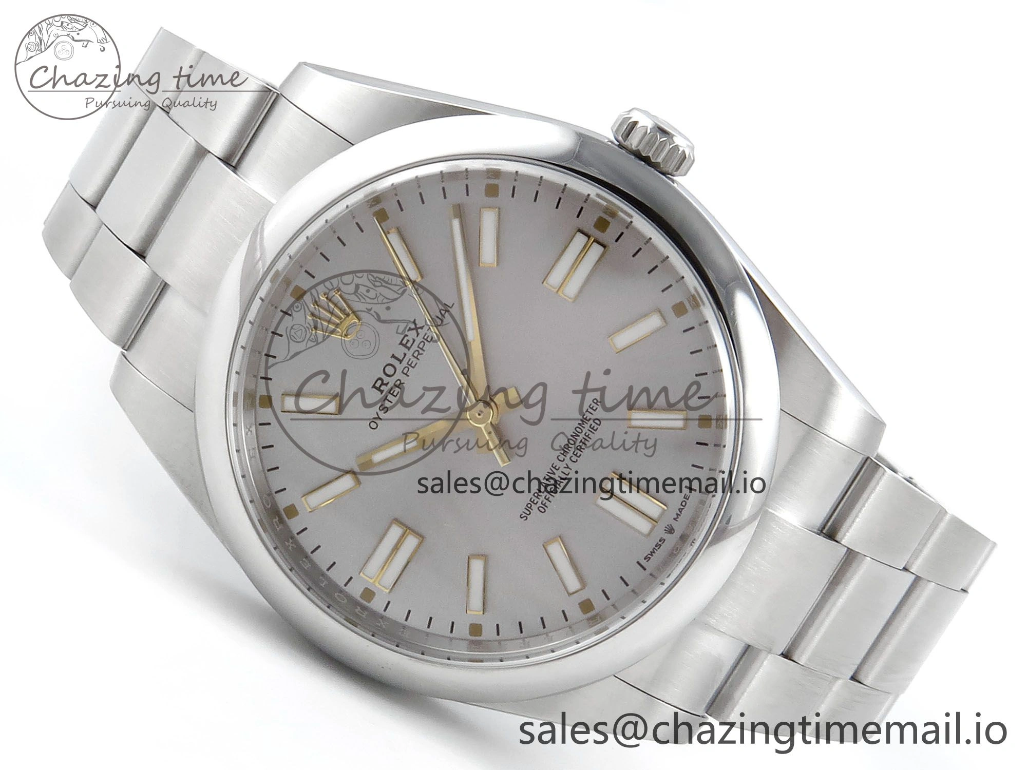 Oyster Perpetual 124300 41mm EWEF Best Edition 904L Steel Silver Dial A TopPick 769