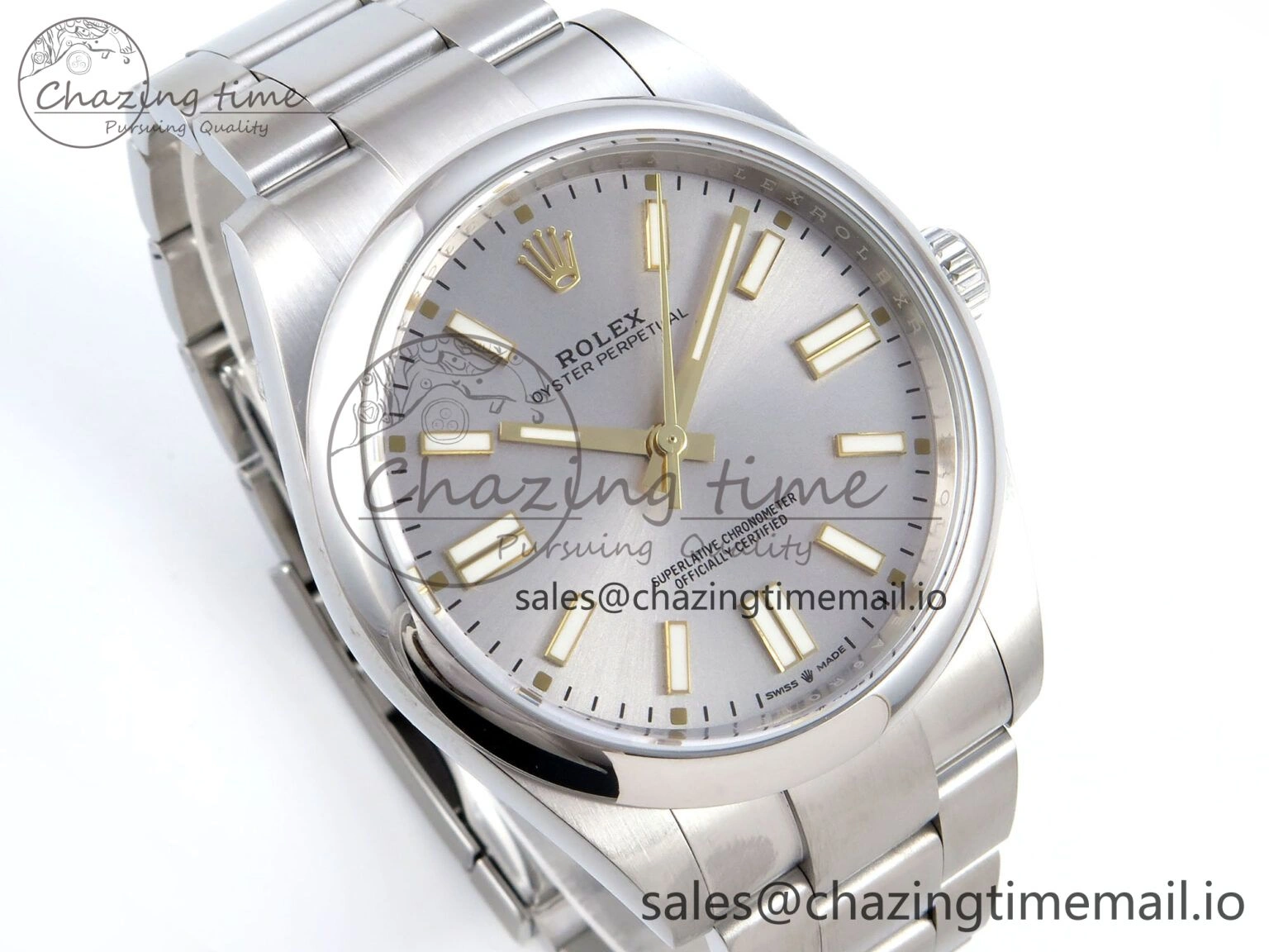 Oyster Perpetual 124300 41mm EWEF Best Edition 904L Steel Silver Dial A TopPick 769