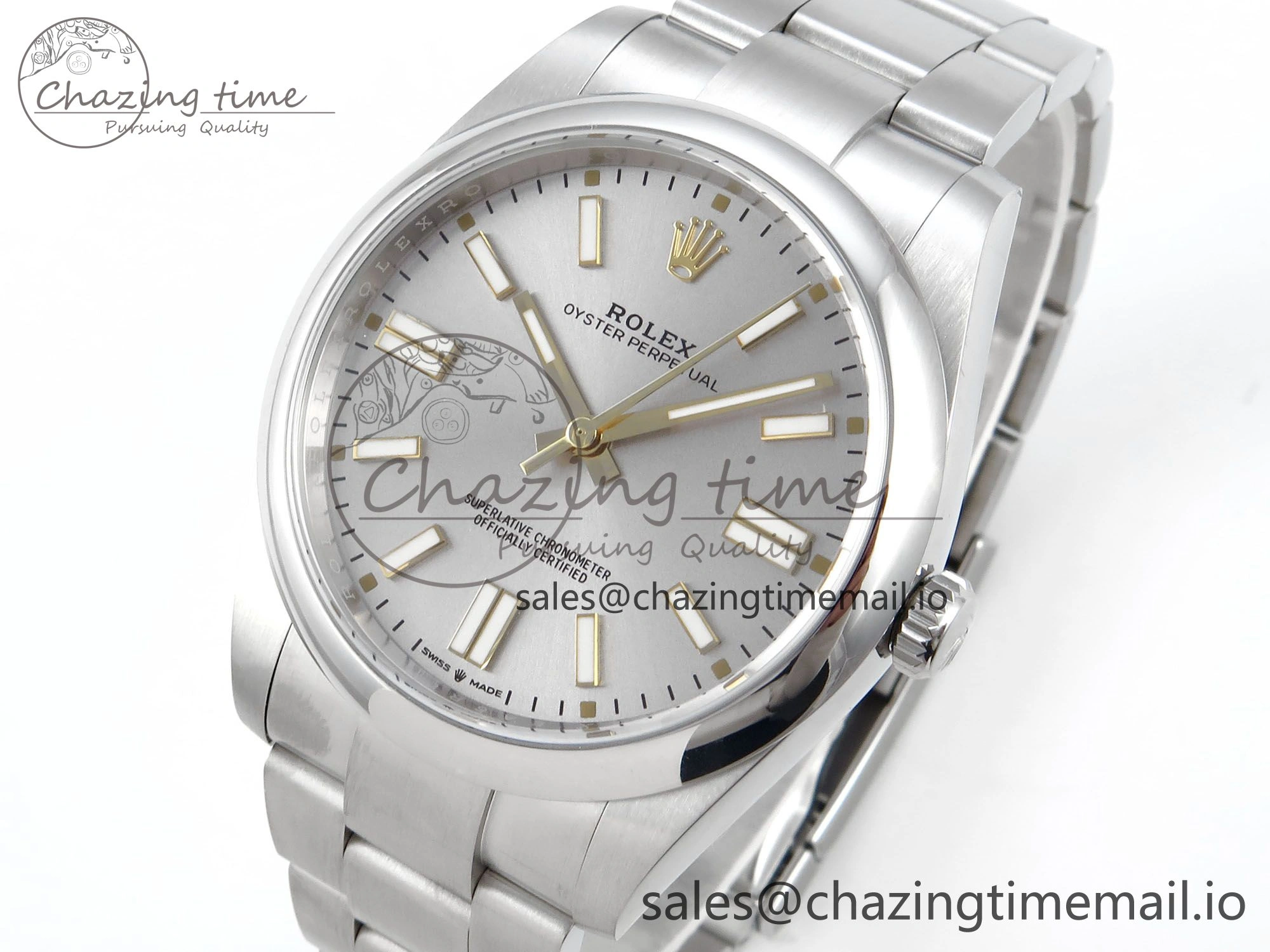 Oyster Perpetual 124300 41mm EWEF Best Edition 904L Steel Silver Dial A TopPick 769