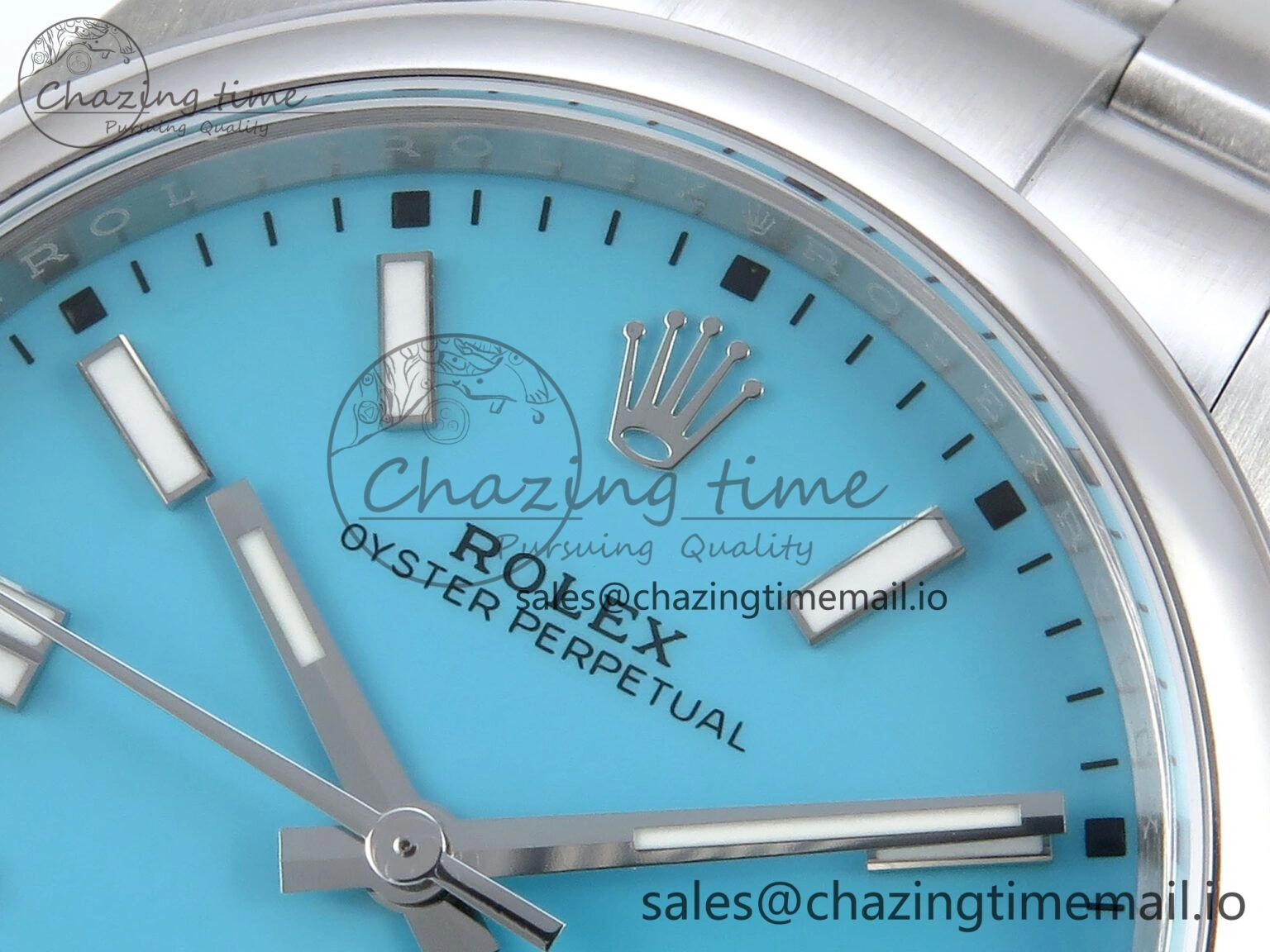 BestValue Oyster Perpetual 124300 41mm EWEF Best Edition 904L Steel Tiffany Blue Dial A 771