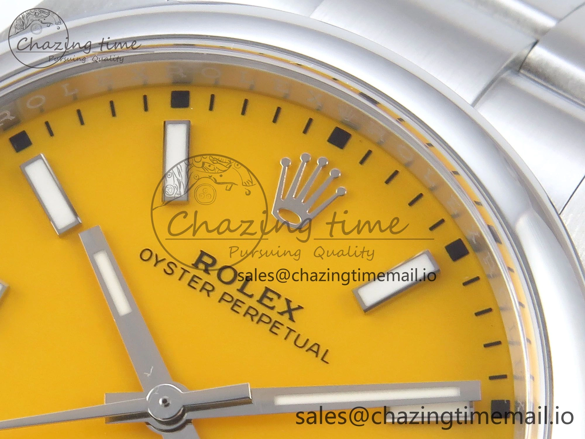 Premium Oyster Perpetual 124300 41mm EWEF Best Edition 904L Steel Yellow Dial A 770