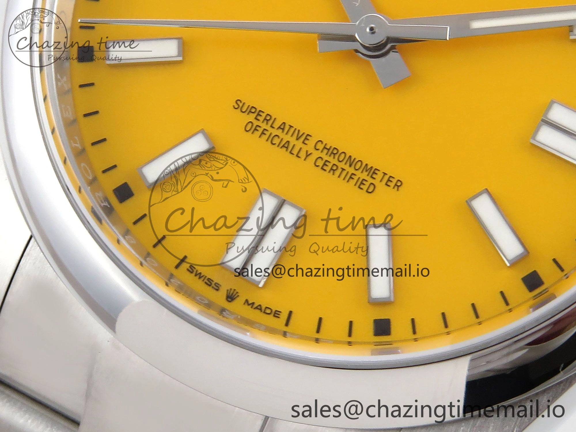 Premium Oyster Perpetual 124300 41mm EWEF Best Edition 904L Steel Yellow Dial A 770