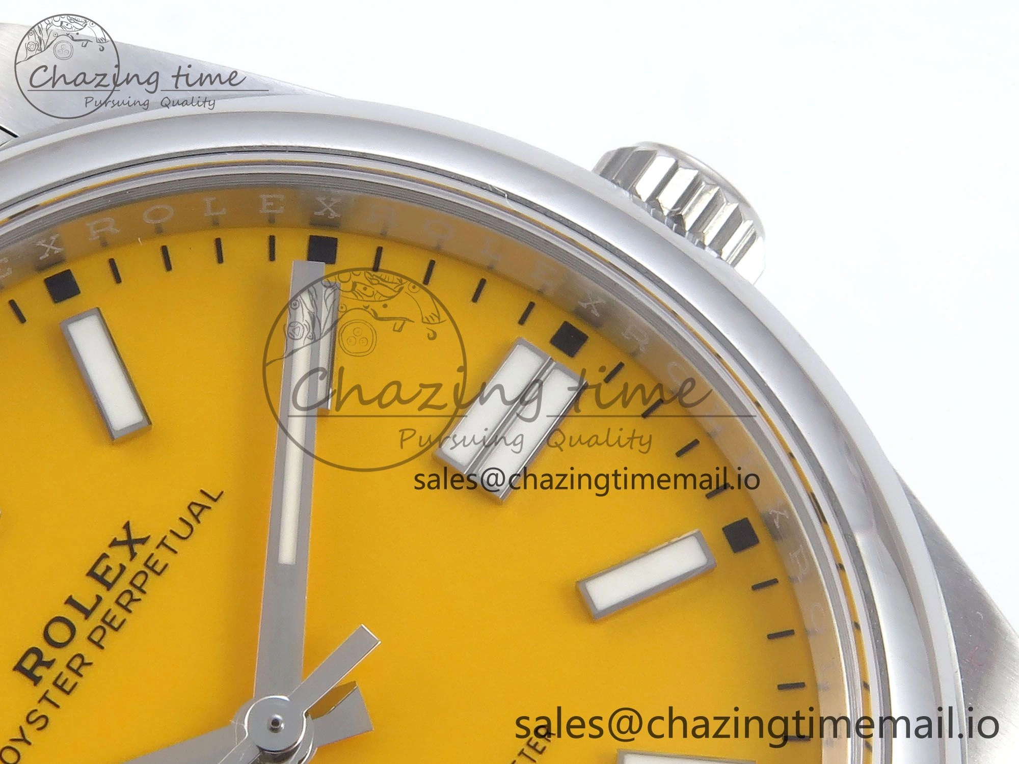 Premium Oyster Perpetual 124300 41mm EWEF Best Edition 904L Steel Yellow Dial A 770