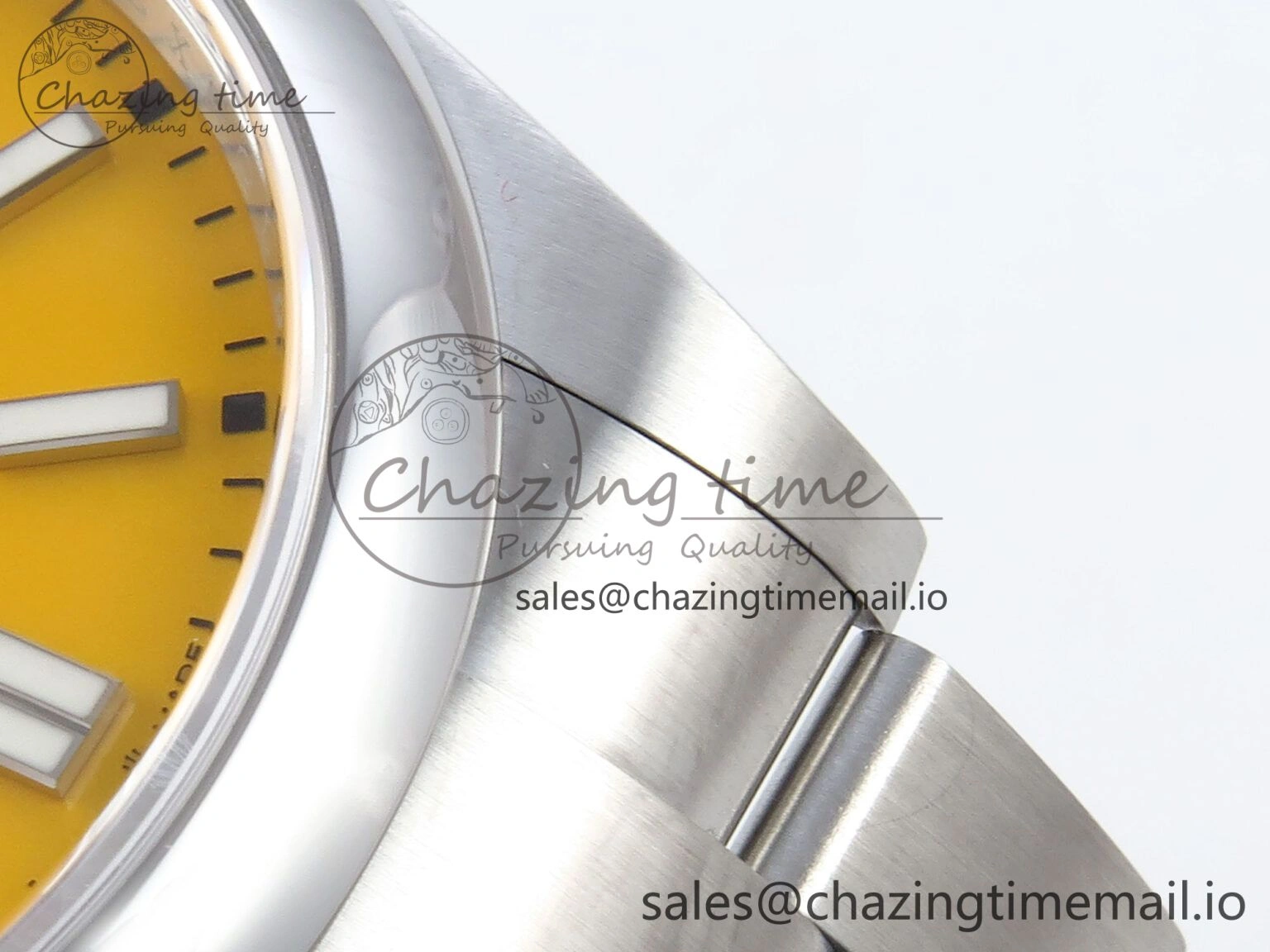 Premium Oyster Perpetual 124300 41mm EWEF Best Edition 904L Steel Yellow Dial A 770