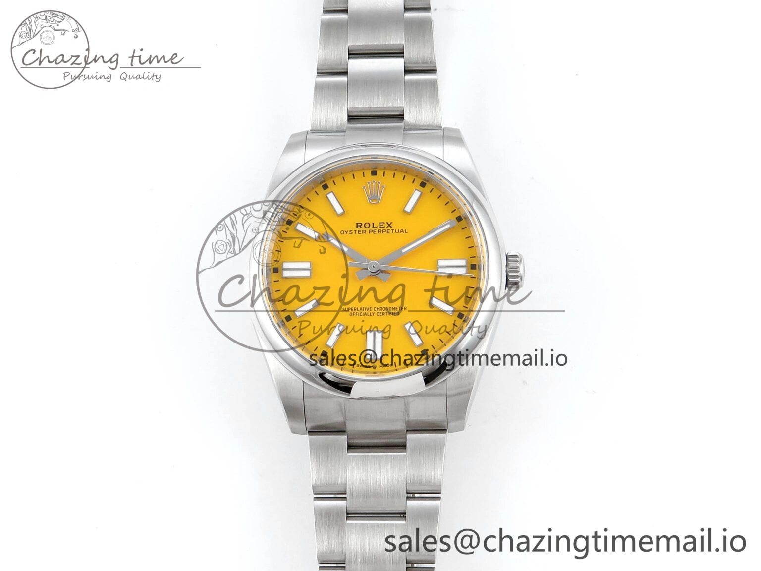 Premium Oyster Perpetual 124300 41mm EWEF Best Edition 904L Steel Yellow Dial A 770
